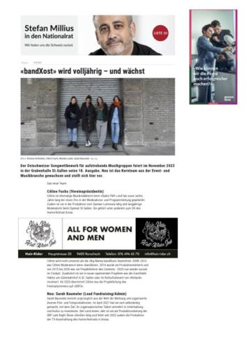 Band Xost wird volljährig und wächst Region